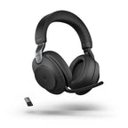 Jabra Evolve2 85 MS Stereo USB Bluetooth Headset with Active Noise Cancelling – Black with dongle
